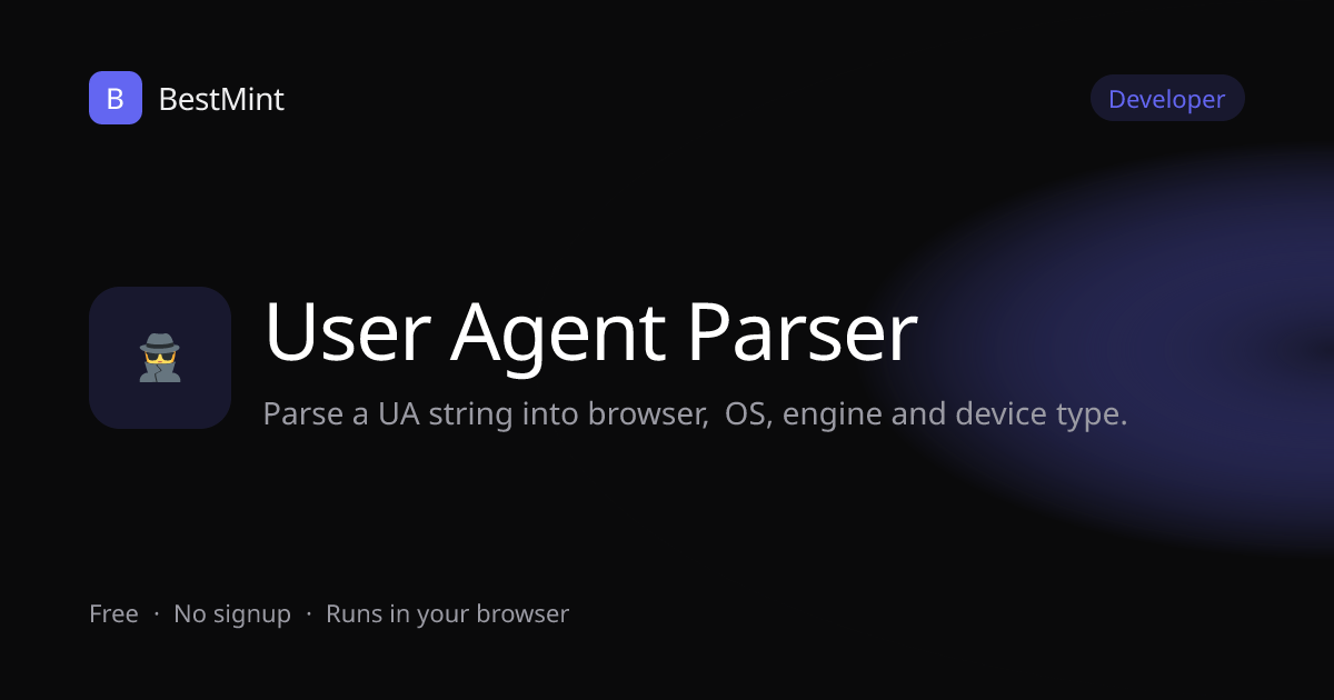 Free User Agent Parser — Browser, OS, Device Detection | BestMint