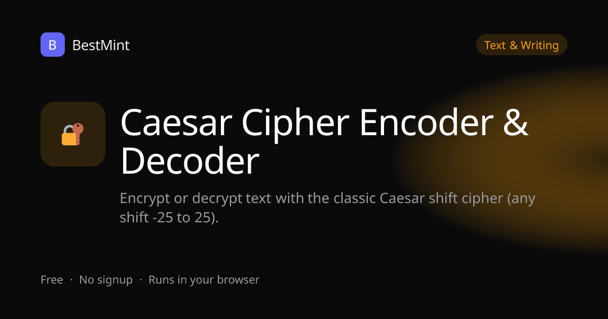 Free Caesar Cipher Encoder & Decoder | BestMint
